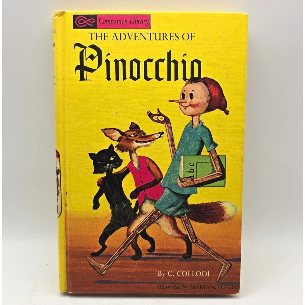 The Adventures of Pinocchio by C. Collodi Hardcover Book 1965